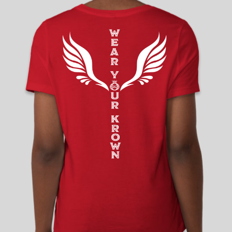 red wear your crown t-shirt back