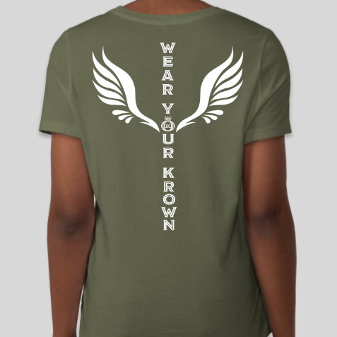 army green spinal graphic shirt