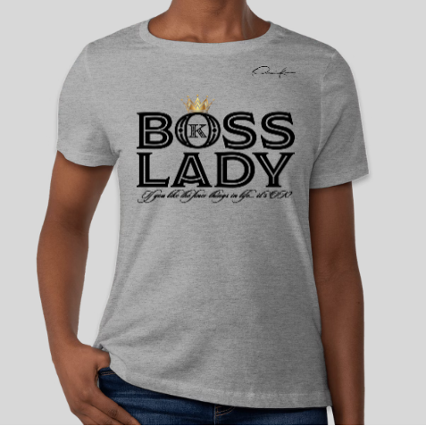 gray boss lady t-shirt