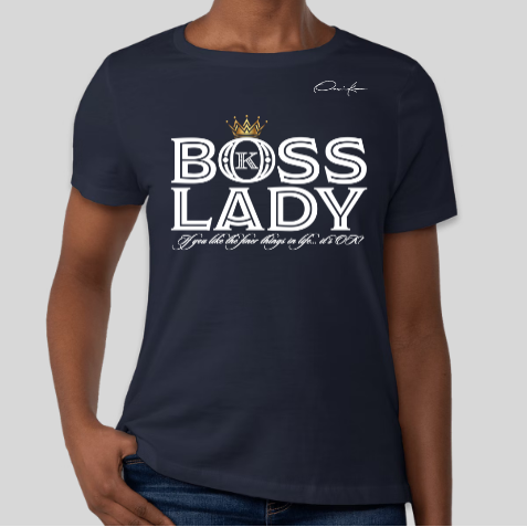 navy blue boss lady t-shirt