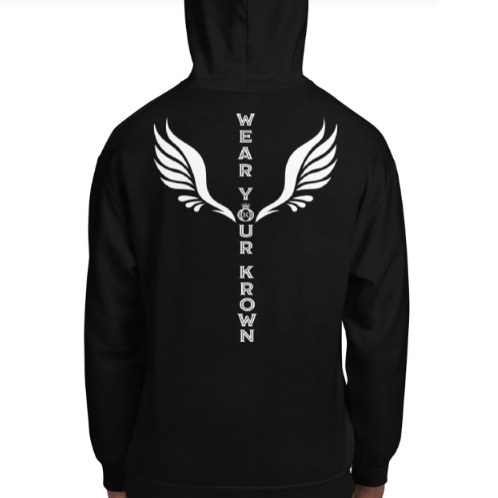 official designer logo hoodie black