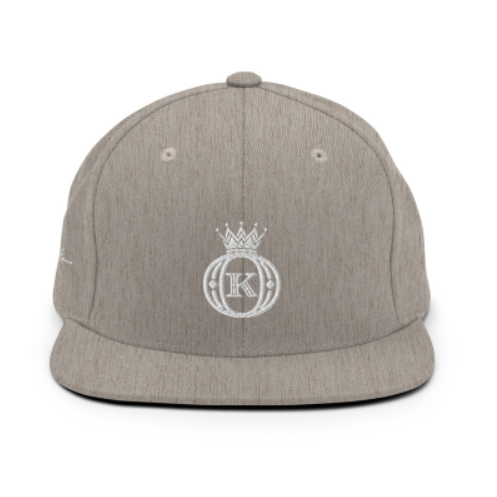 athletic gray hip-hop crown logo cap