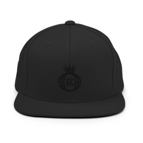 black hip-hop crown logo cap