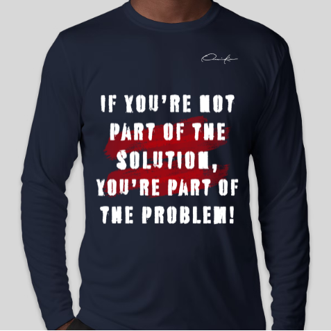 the solution shirt navy blue long sleeve
