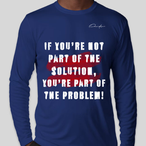 the solution shirt royal blue long sleeve