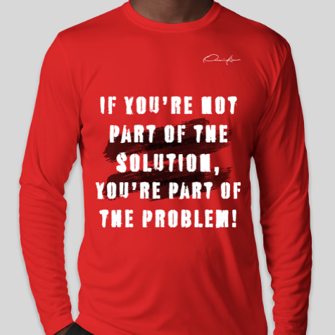 the solution shirt red long sleeve