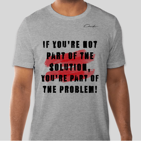 the solution t-shirt gray