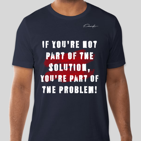 the solution t-shirt navy blue