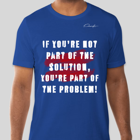 the solution t-shirt royal blue