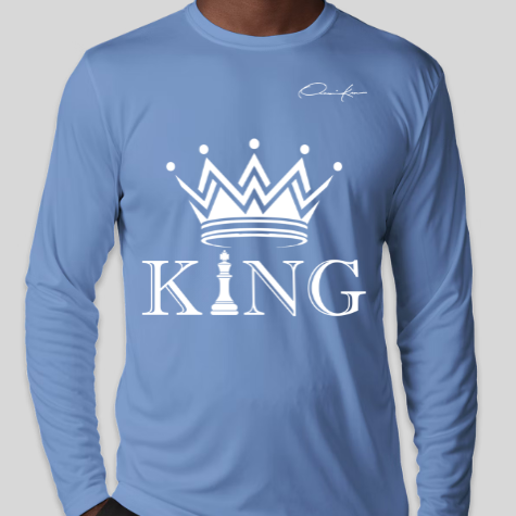 king shirt long sleeve carolina blue