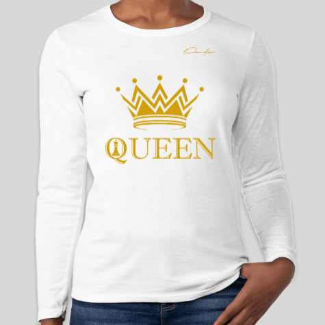 queen shirt long sleeve white
