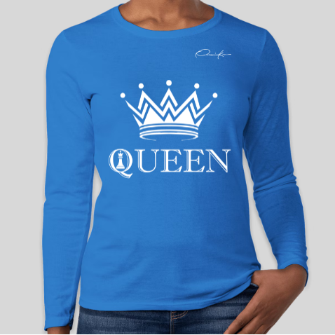 queen shirt long sleeve royal blue