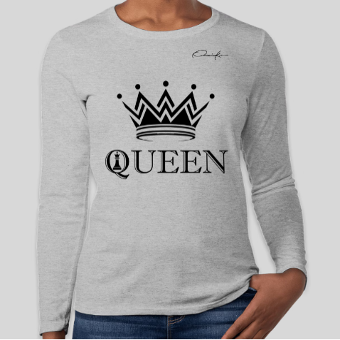 queen shirt long sleeve gray