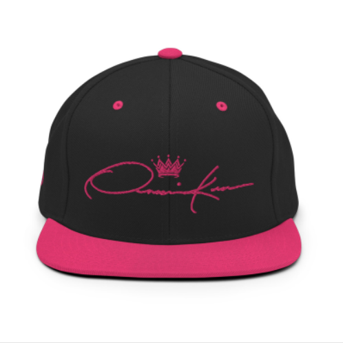 black & pink signature baseball cap