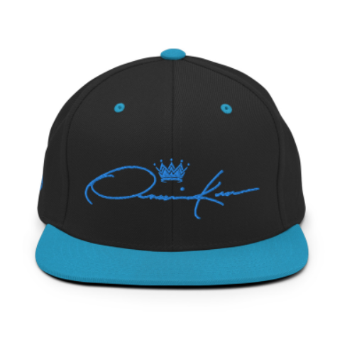 black & turquoise signature baseball cap