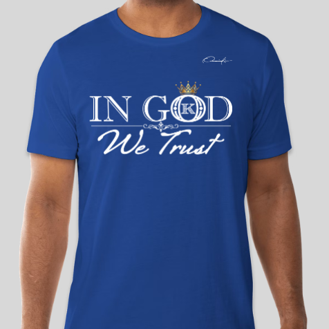 in god we trust t-shirt royal blue