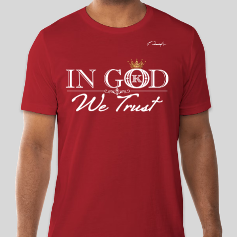 in god we trust t-shirt red