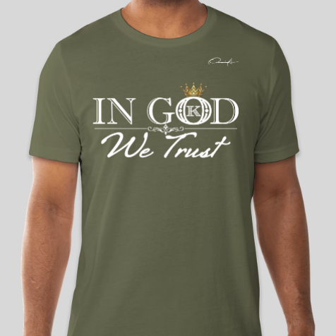 in god we trust t-shirt army green