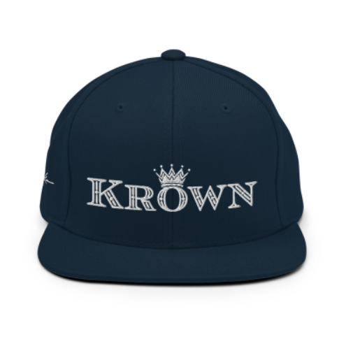 navy blue embroidered luxury streetwear krown cap