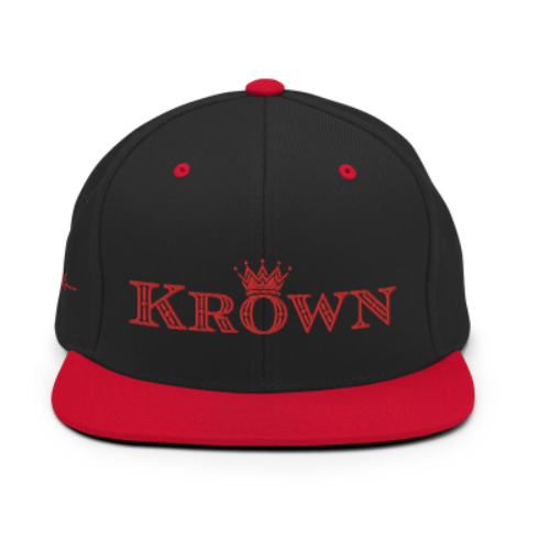 black & red luxury streetwear krown cap