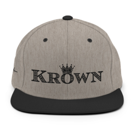gray & black luxury streetwear krown cap