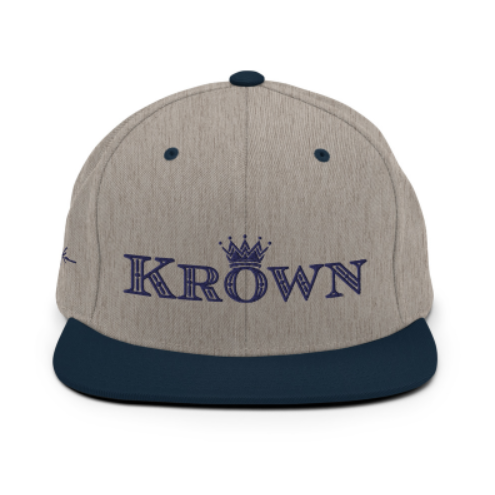 blue & gray luxury streetwear krown cap
