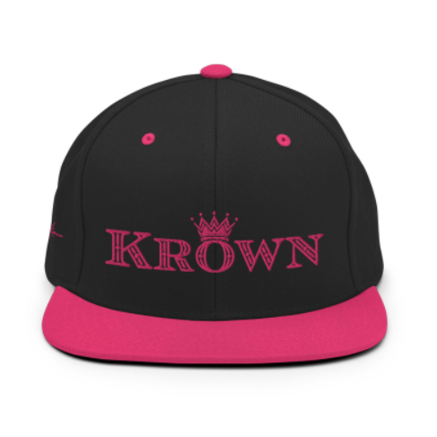 black & pink luxury streetwear krown cap