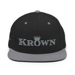 Krown Two-Tone Baseball Cap Snapback - Black & Silver - Cap