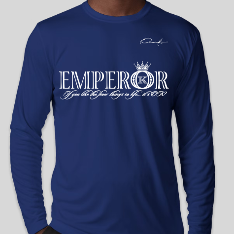 emperor shirt long sleeve royal blue