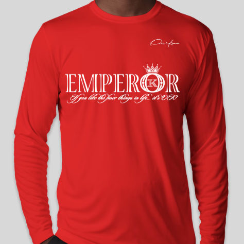 emperor shirt long sleeve red