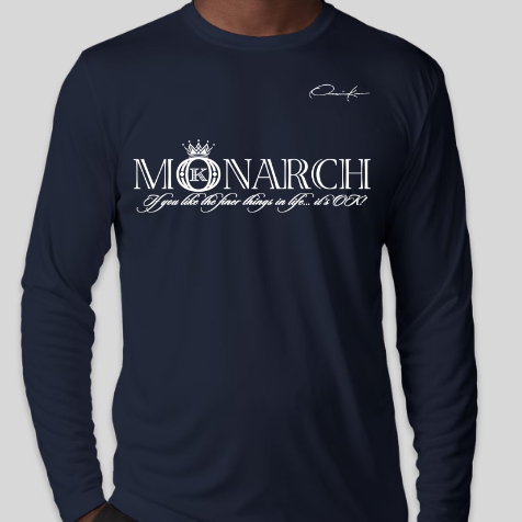 monarch long sleeve shirt navy blue