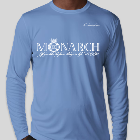 monarch long sleeve shirt carolina blue