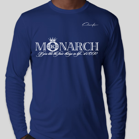 monarch long sleeve shirt royal blue