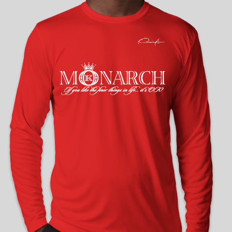 monarch long sleeve shirt red