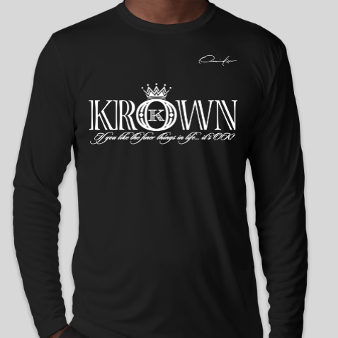 krown streetwear long sleeve shirt black