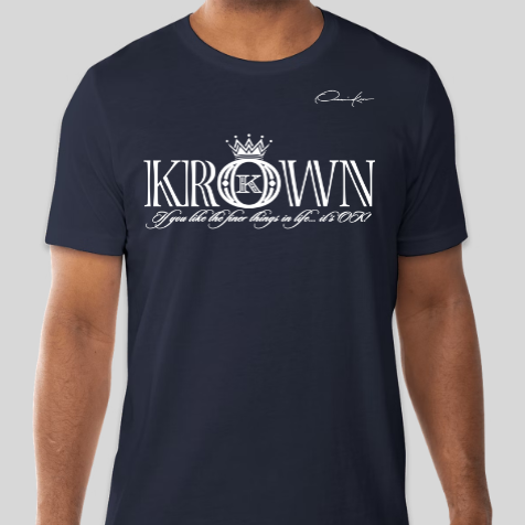 streetwear king t-shirt navy blue