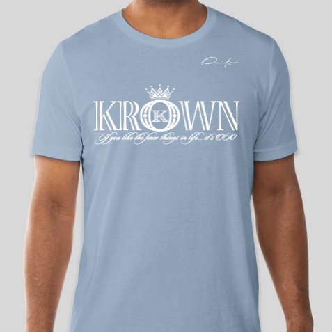 streetwear king t-shirt carolina blue