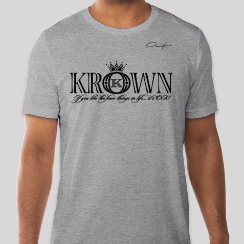 streetwear king t-shirt gray