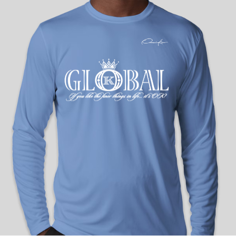 global brand shirt long sleeve carolina blue