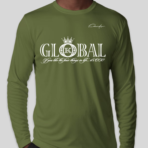 global brand shirt long sleeve army green
