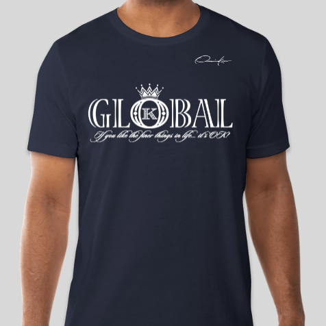 global clothing brand t-shirt navy blue