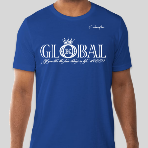 global clothing brand t-shirt royal blue