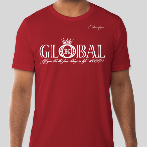 global clothing brand t-shirt red