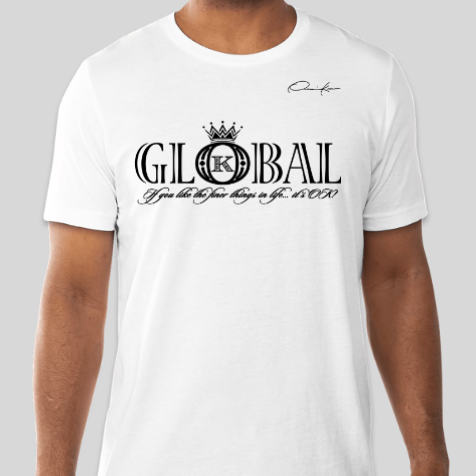global clothing brand t-shirt white