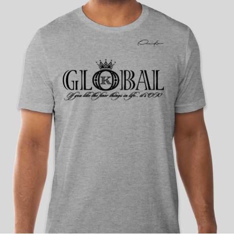 global clothing brand t-shirt gray