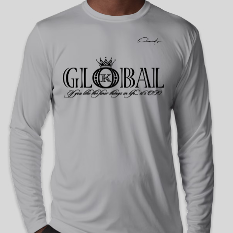 global brand shirt long sleeve gray