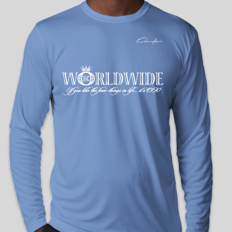 worldwide shirt carolina blue long sleeve