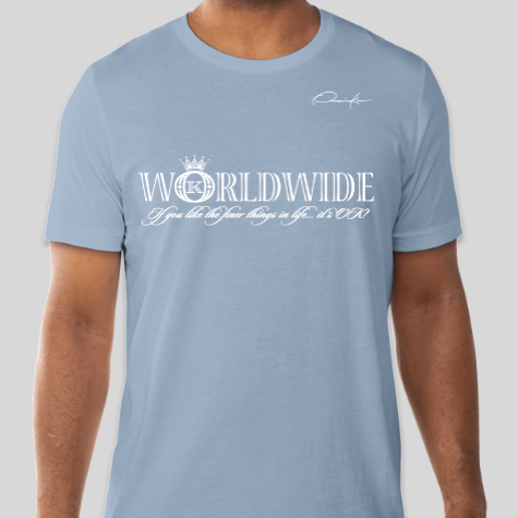 worldwide designer t-shirt brand carolina blue