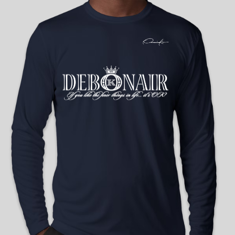 debonair shirt long sleeve navy blue