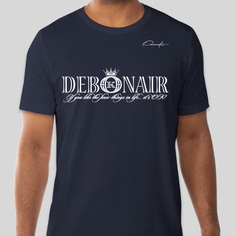 navy blue debonair t-shirt